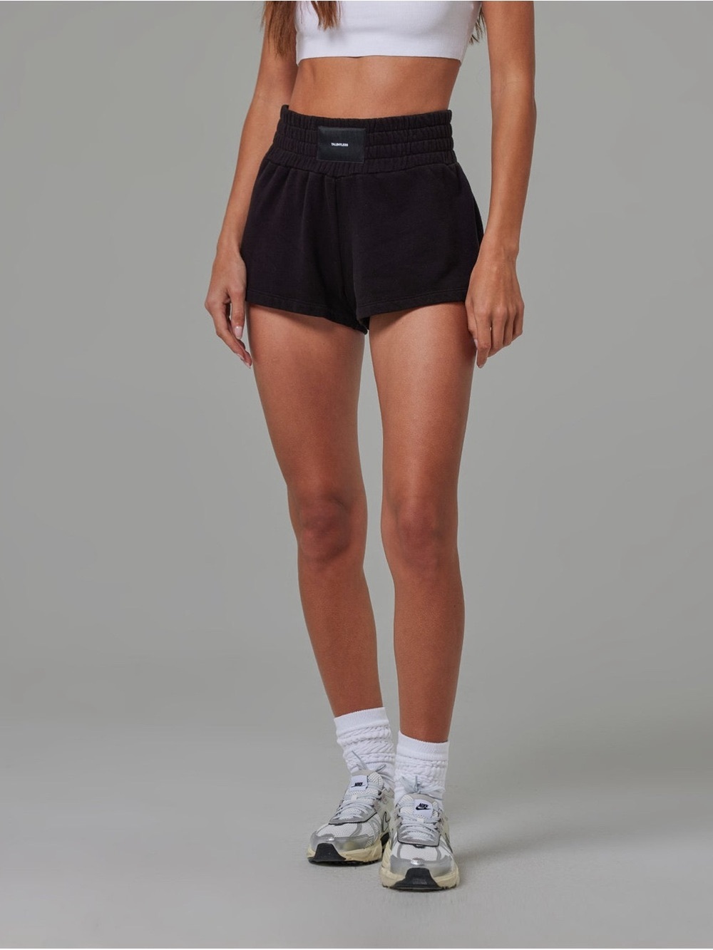 TALENTLESS Black High-Rise Athletic Shorts